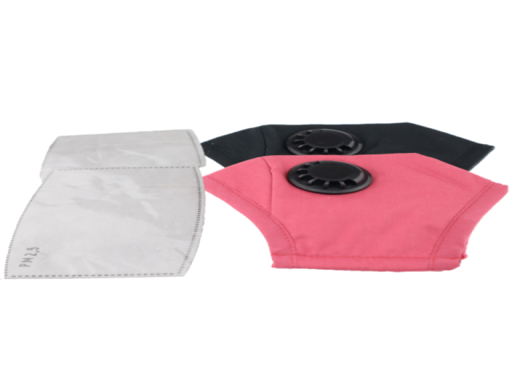 2 pack of masks 1 pink 1 black