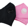 Washable Mask (2 pack) Mixed Black & Pink with 2 replaceable filters each mask