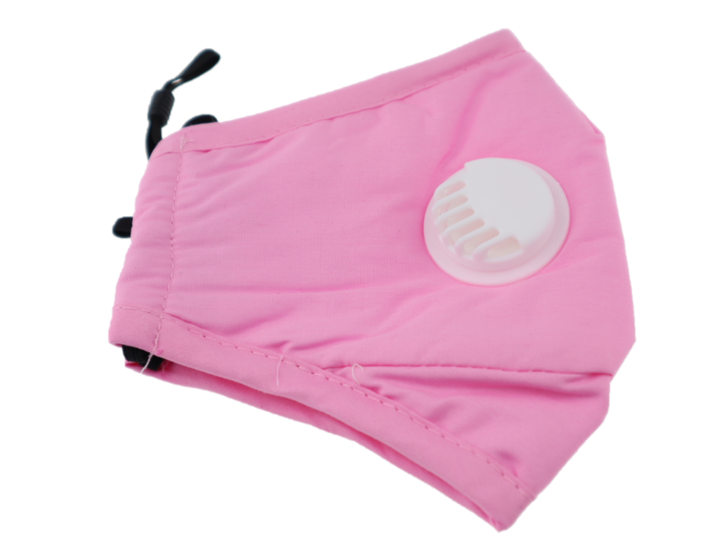 Washable Mask (2 pack) Mixed Black & Pink with 2 replaceable filters each mask